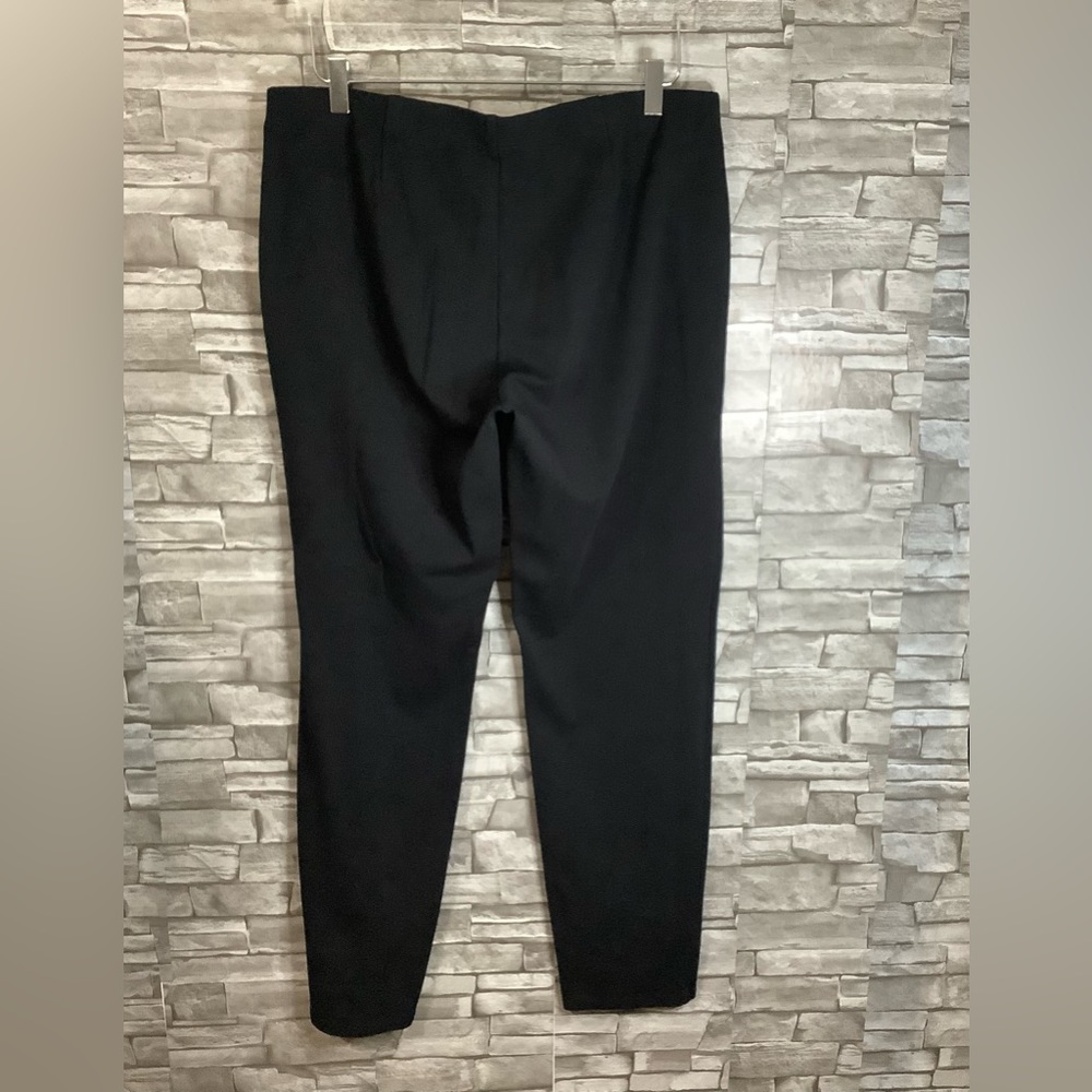 Eileen Fisher Pull-On Basic Black Pants Size L (W… - image 3
